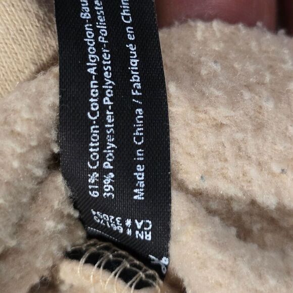 UO Urban Outfitters Cropped Hoodie Sweatshirt Top Tan SP Y2k Workout Balletcore - Picture 9 of 9